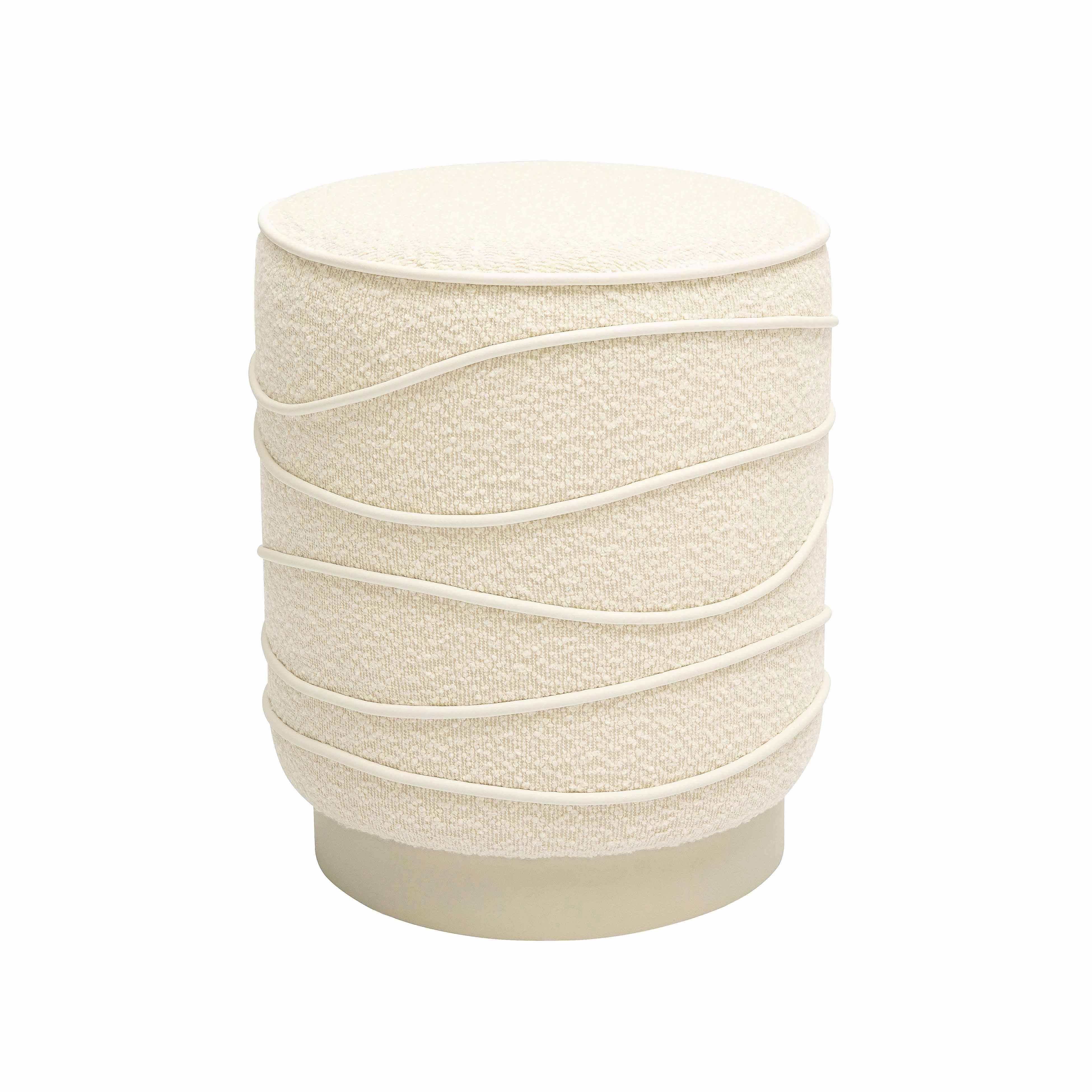 Ottoman de boucle crema Demetre.
