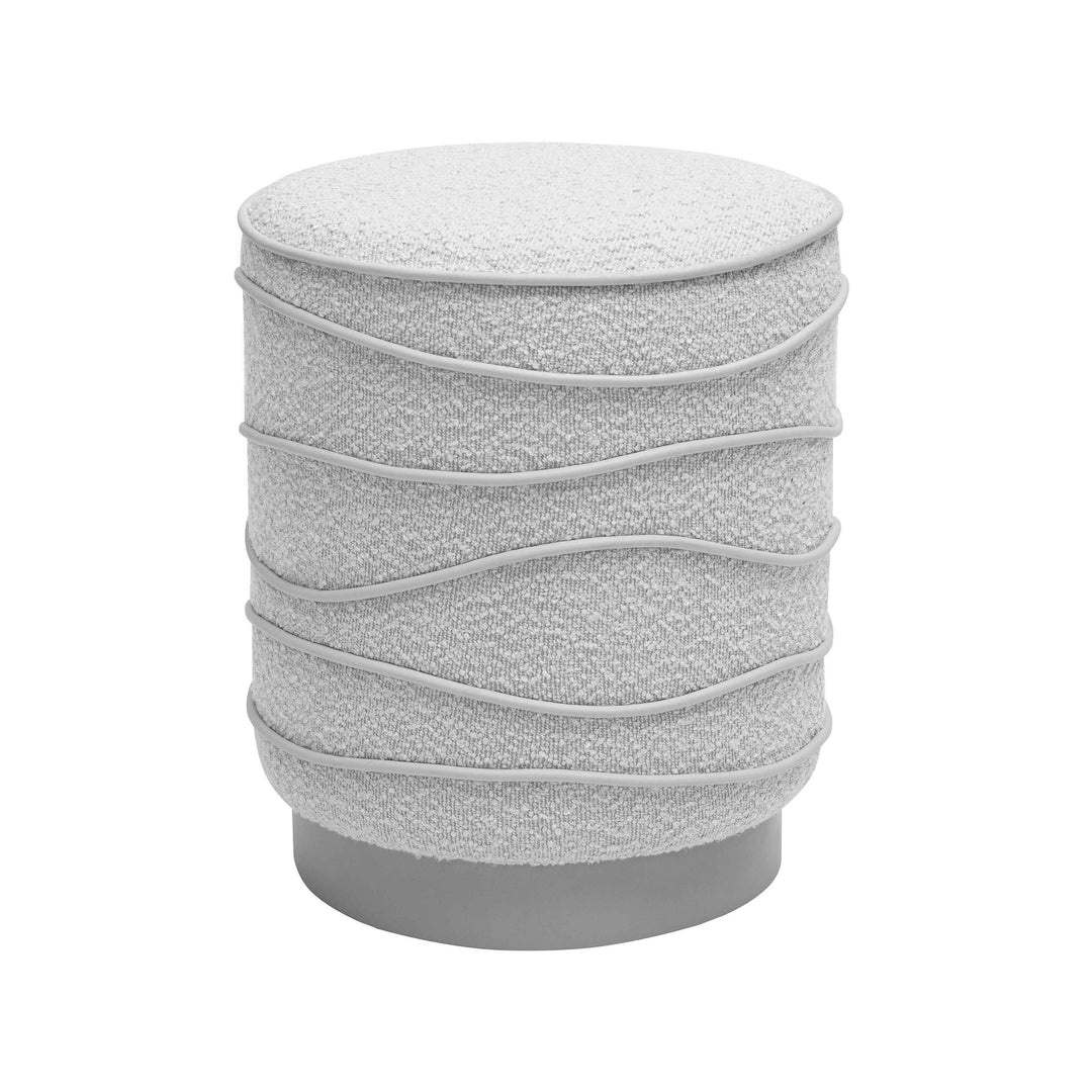 Ottoman de boucle gris Demetre.