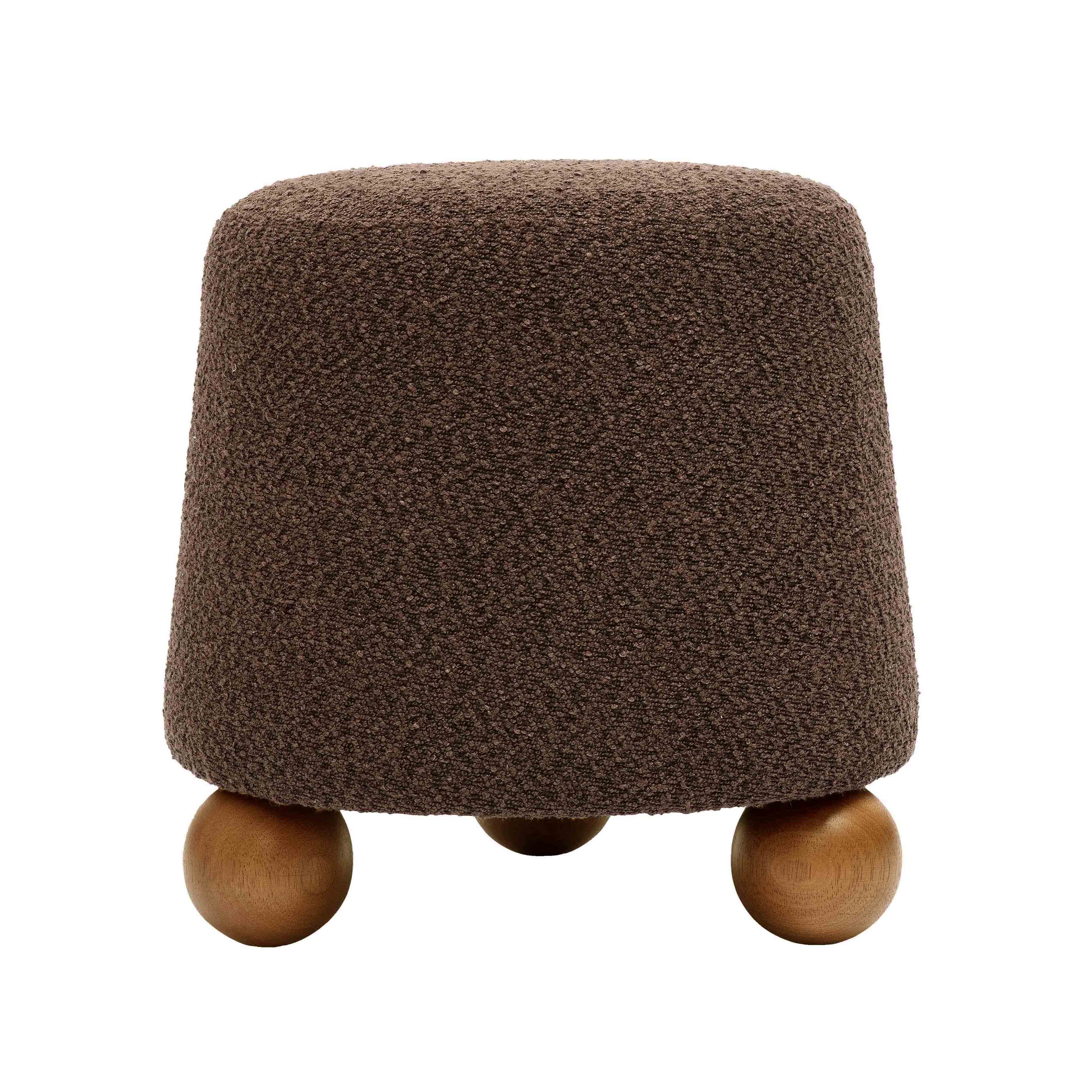 Ottoman de boucle nudoso Felipe color chocolate.