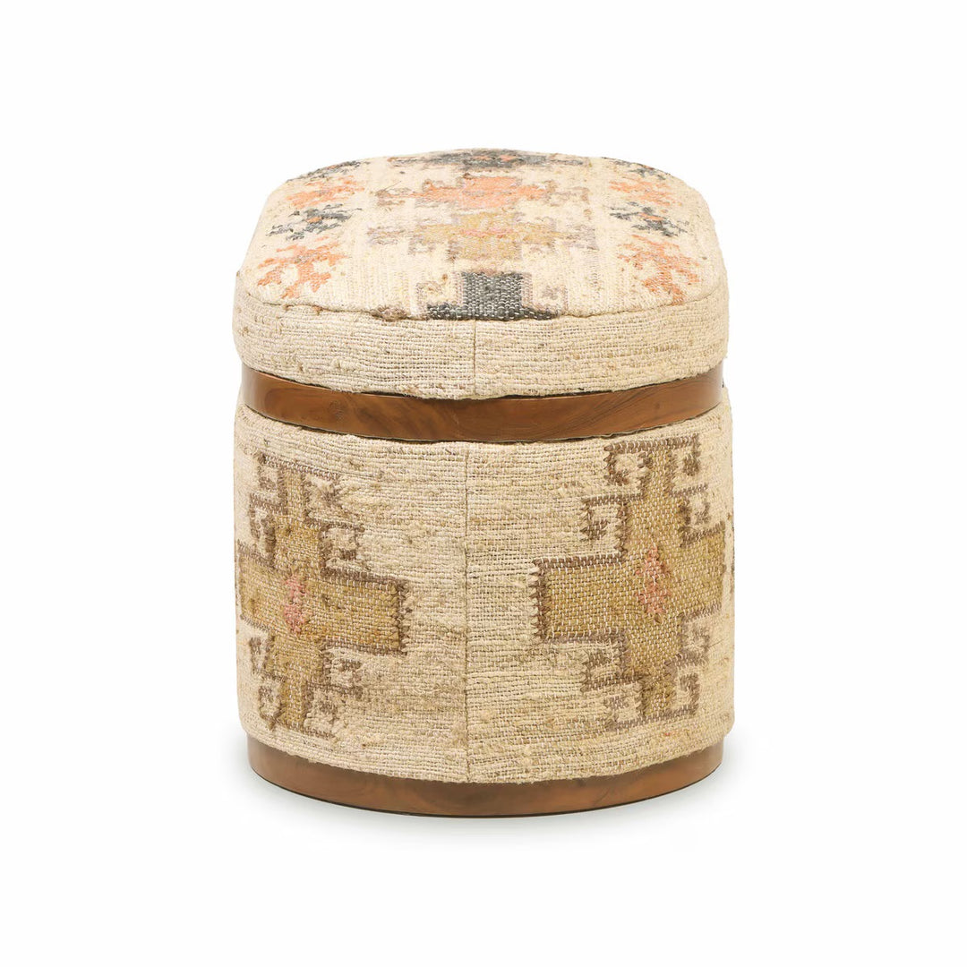 Ottoman con almacenaje ovalado Zena