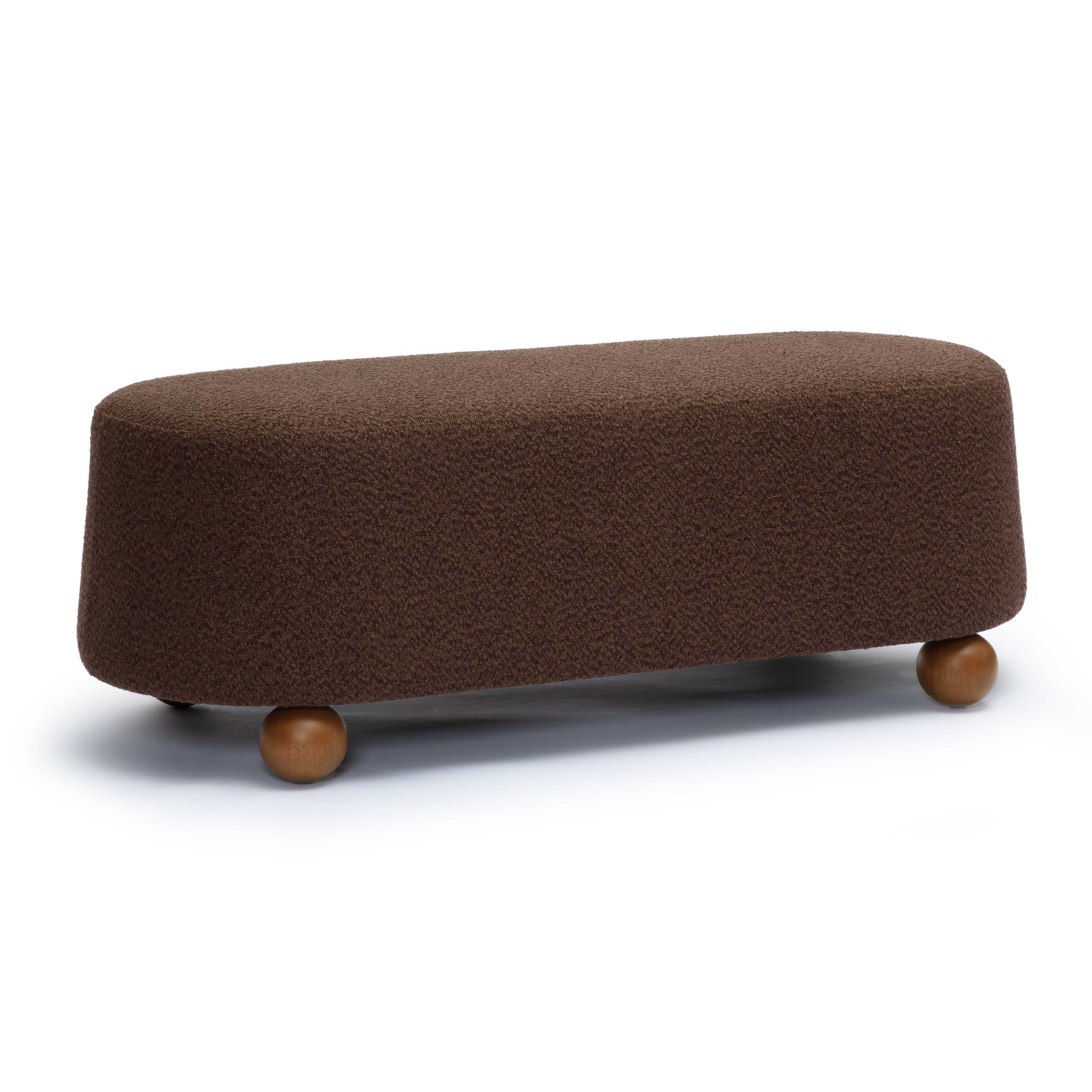 Ottoman grande de boucle nudoso Felipe color chocolate.