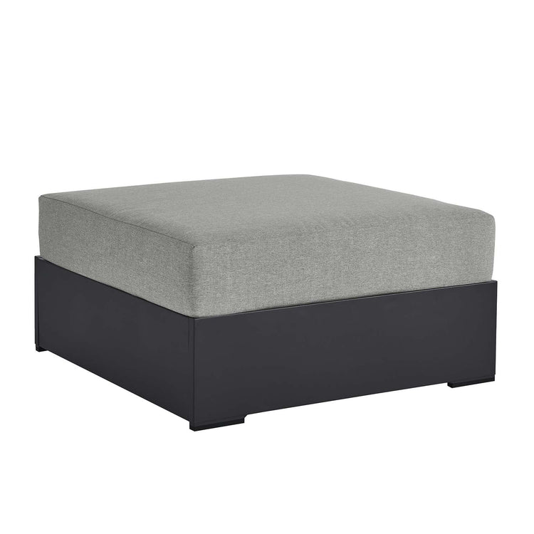 Ottoman gris para exterior de aluminio Neuba.