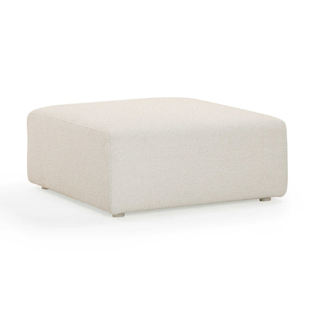 Ottoman para exteriores Emory color crema.