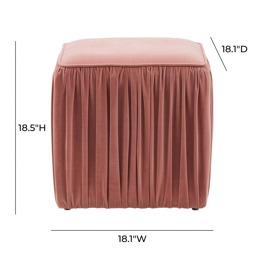 Ottoman plisano color Mauve Aliona dimensiones.