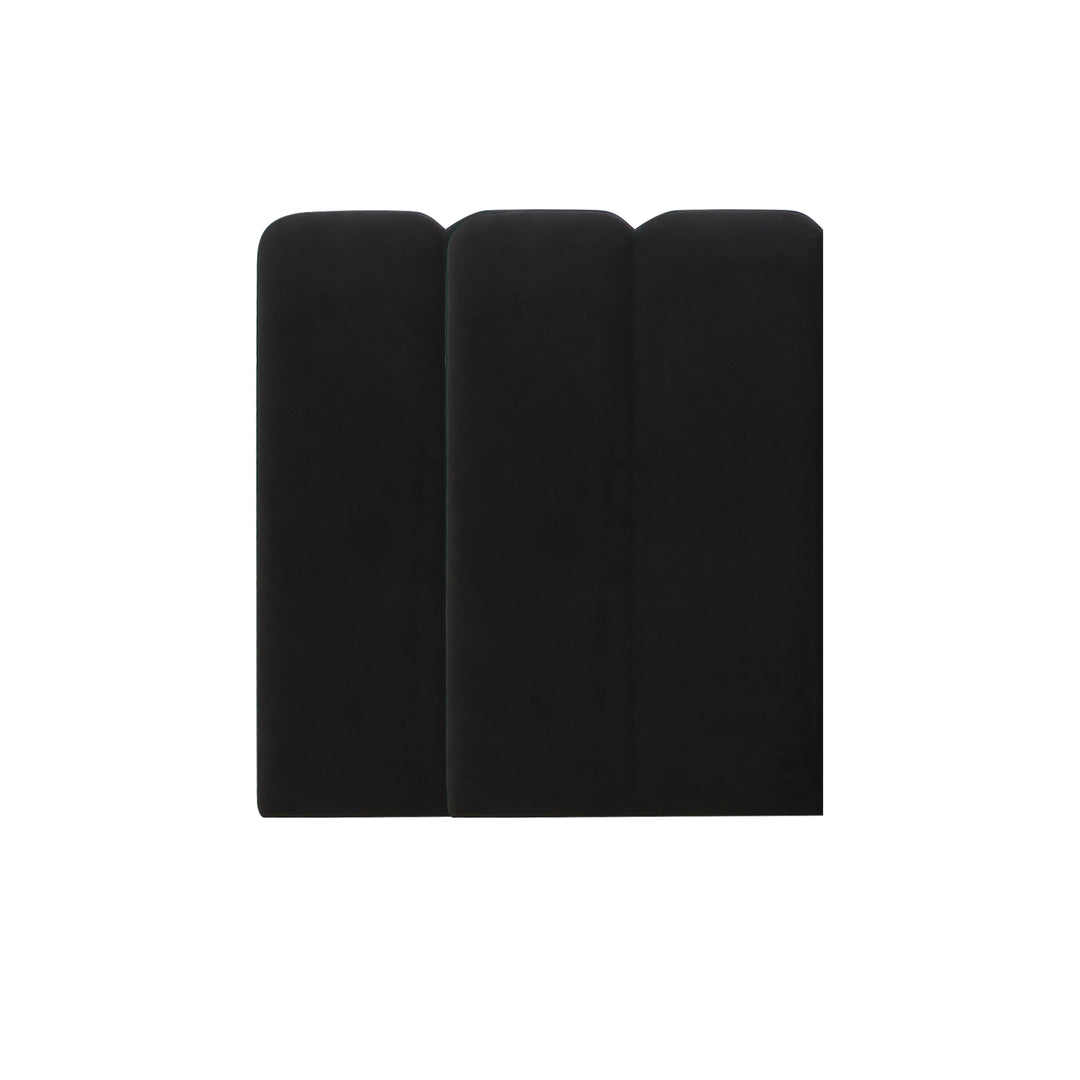 Par de alas para cama Queen o King Edessa terciopelo negro.
