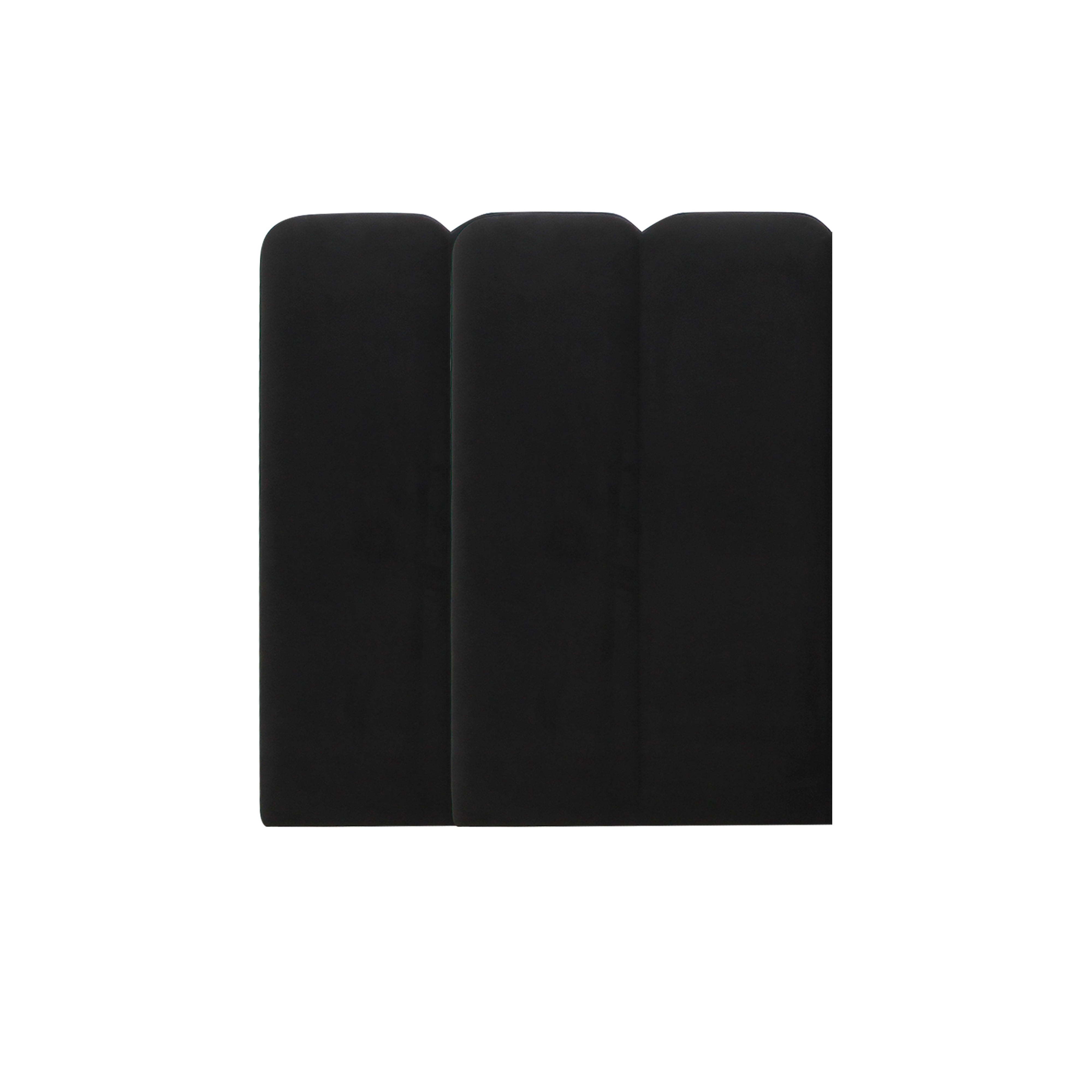 Par de alas para cama Queen o King Edessa terciopelo negro.