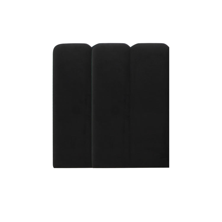 Par de alas para cama Queen o King Edessa terciopelo negro.