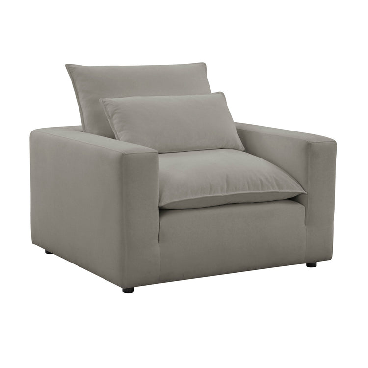 Silla de acento Lucía color gris.