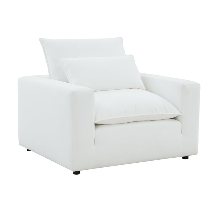 Silla de acento Lucía color blanco.
