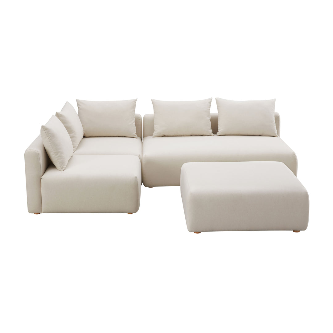 Seccional modular de 4 piezas Emory sin descansabrazos