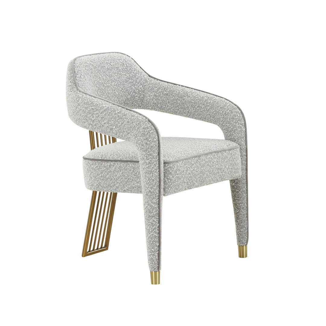 Silla de Boucle gris para comedor Cullen.