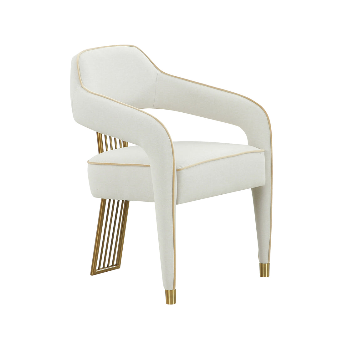 Silla de Lino crema para comedor Cullen.