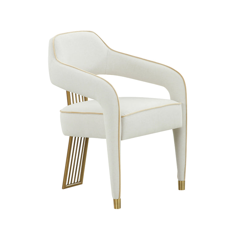 Silla de Lino crema para comedor Cullen.