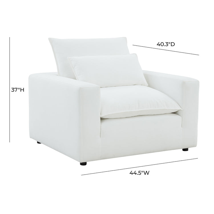 Silla de acento Lucía color blanco dimensiones.