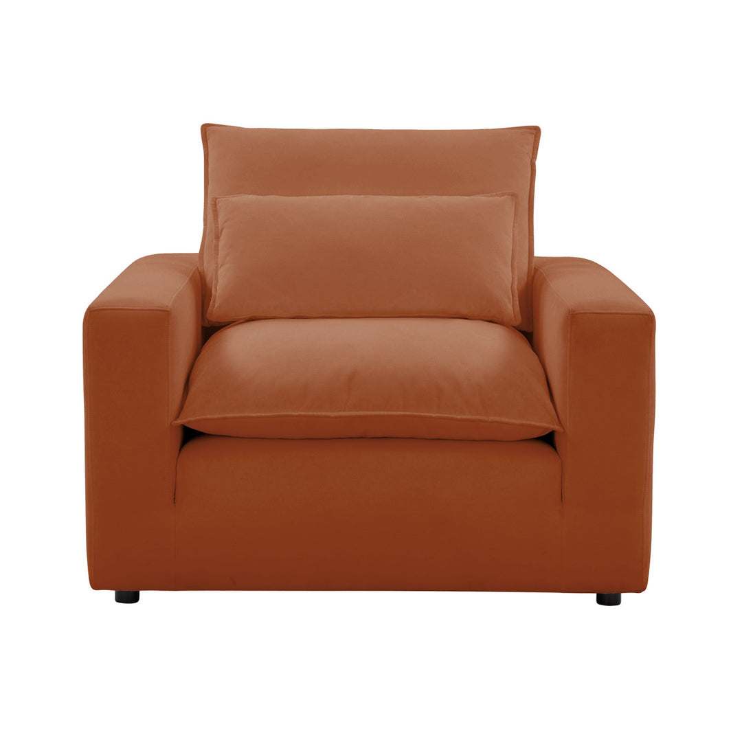 Silla de acento Lucía color cobre de frente.