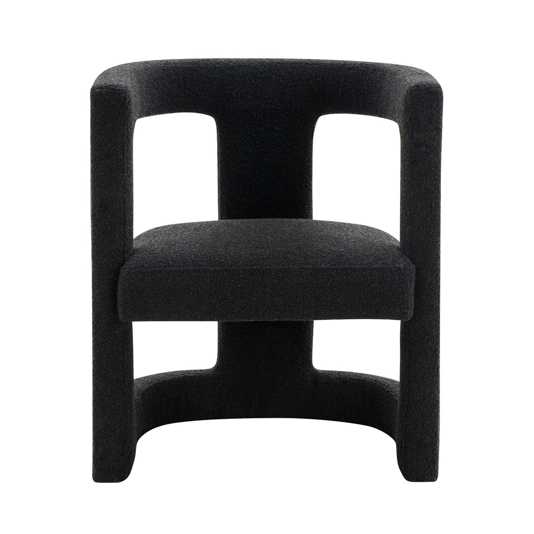 Silla de acento de Boucle negro Abantza de frente.