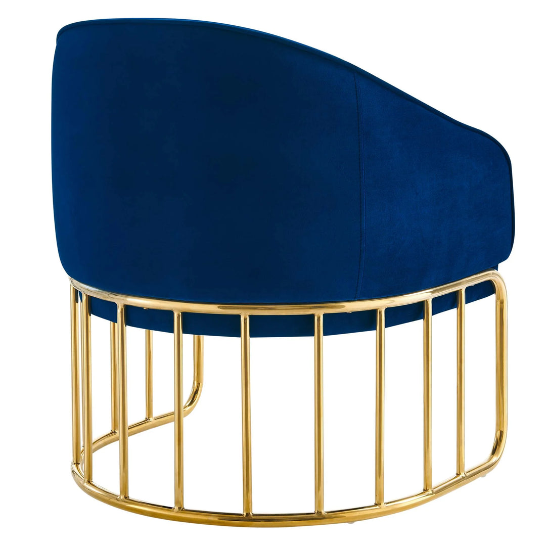 Silla de acento de acero inoxidable terciopelo Mavier