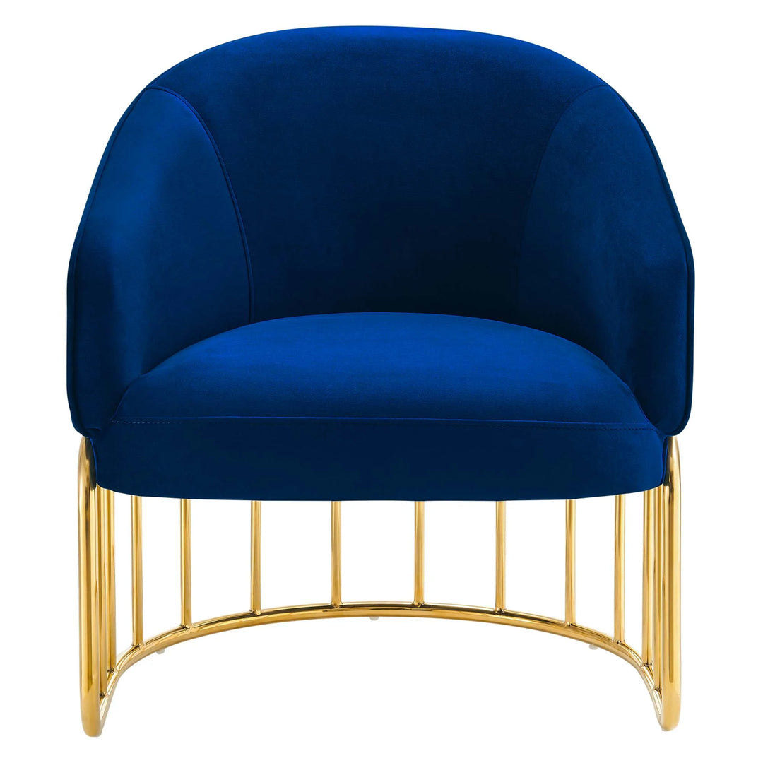 Silla de acento de acero inoxidable terciopelo Mavier
