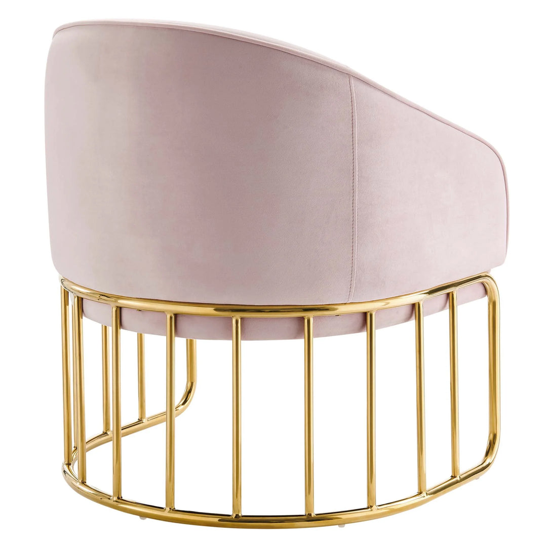 Silla de acento de acero inoxidable terciopelo Mavier