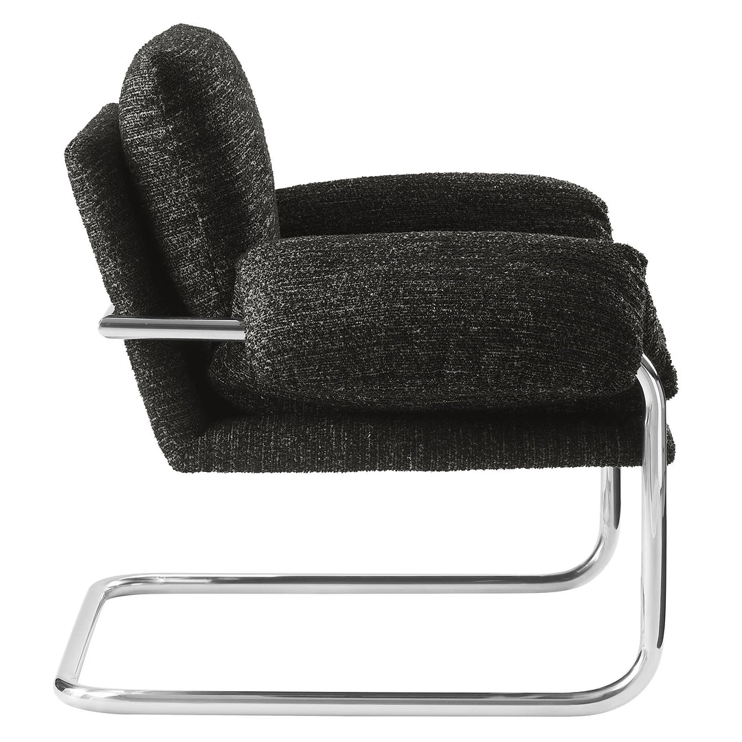 Silla de acento de acero inoxidable y cojines sobrecargados Bodi