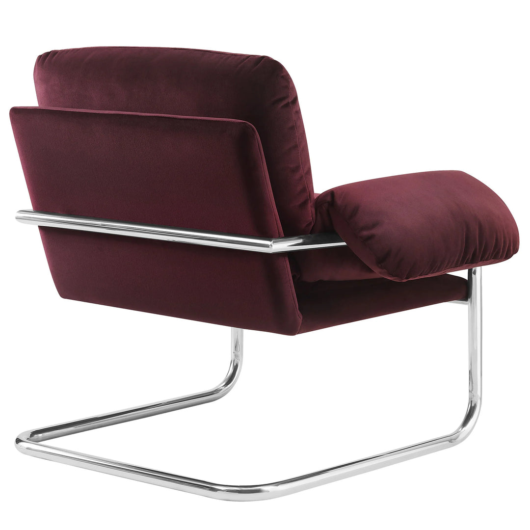 Silla de acento de acero inoxidable y cojines sobrecargados Bodi