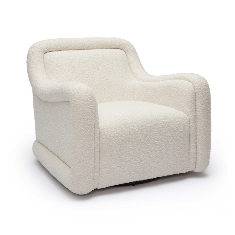 Silla de acento de bouclé crema Eze.