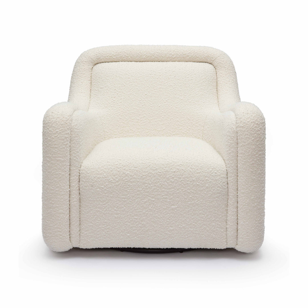 Silla de acento giratoria de bouclé Eze