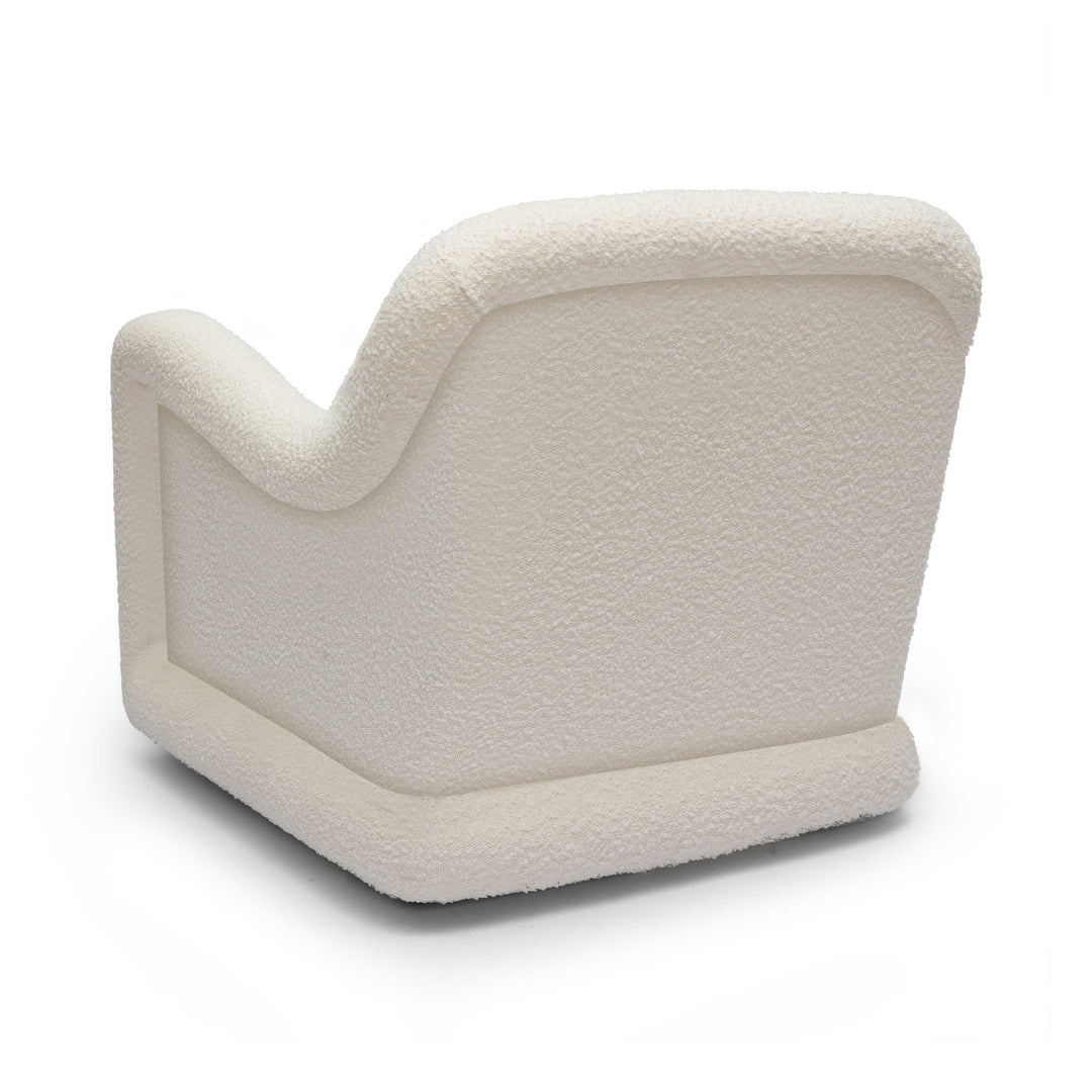Silla de acento giratoria de bouclé Eze
