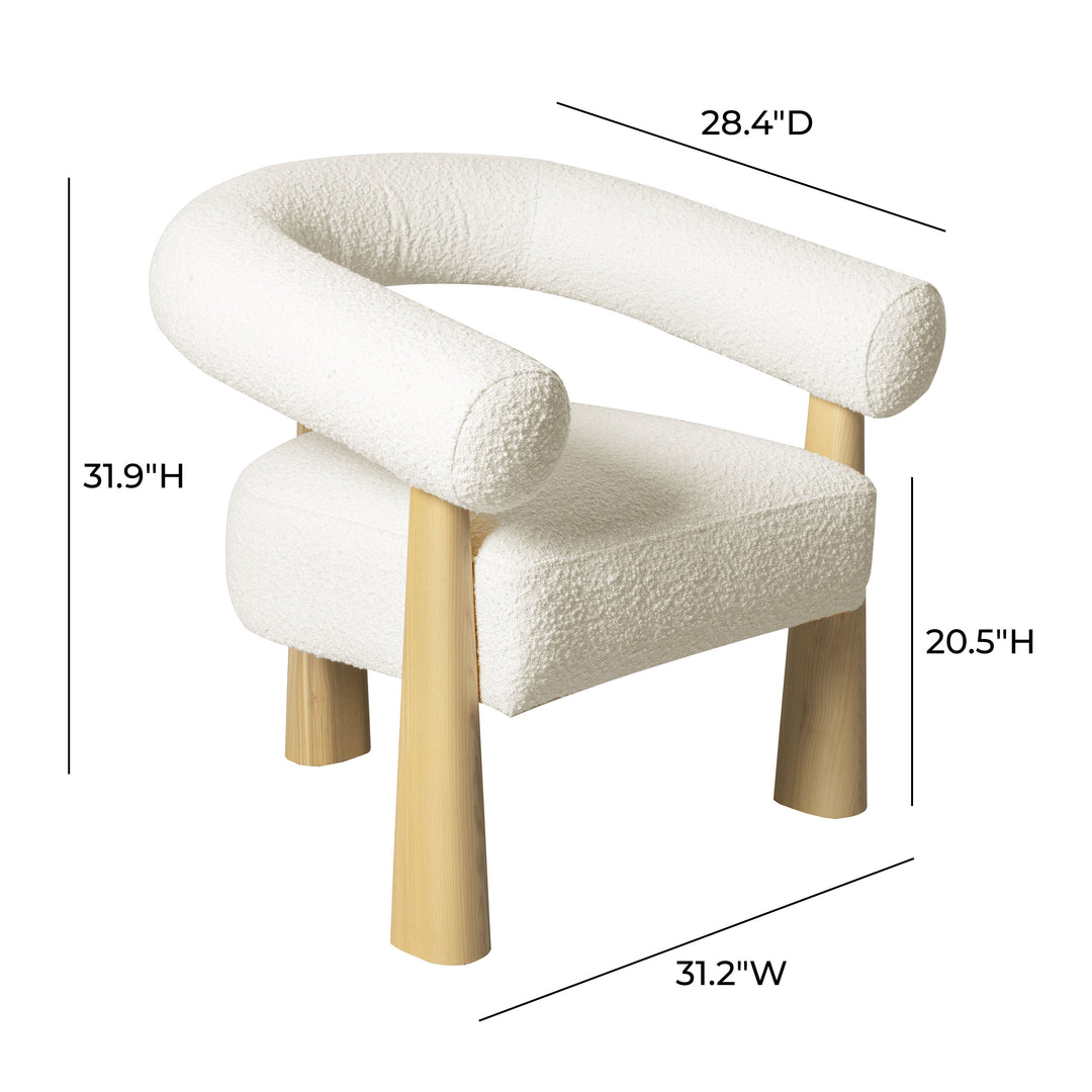 Silla de acento de bouclé Foley