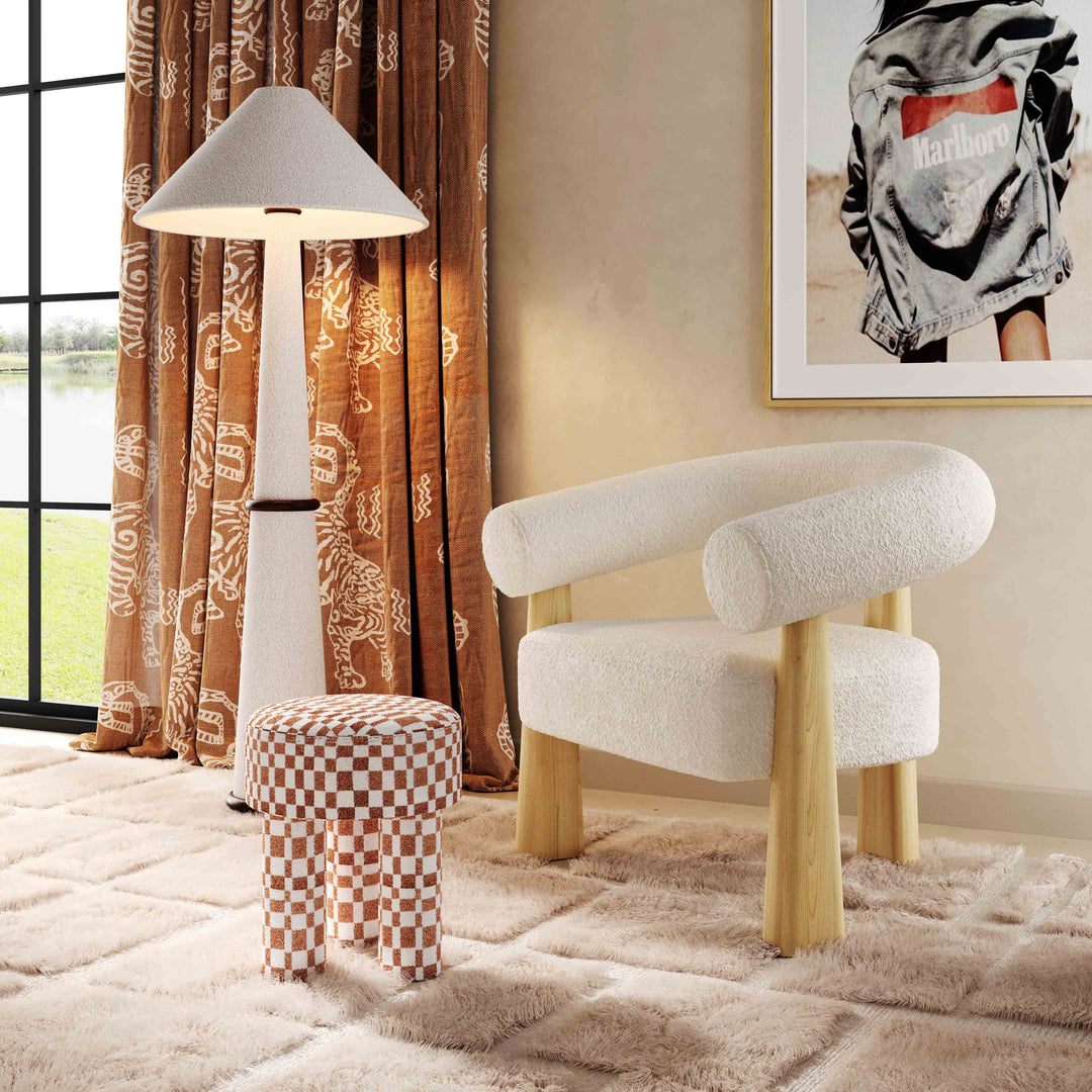 Silla de acento de bouclé Foley
