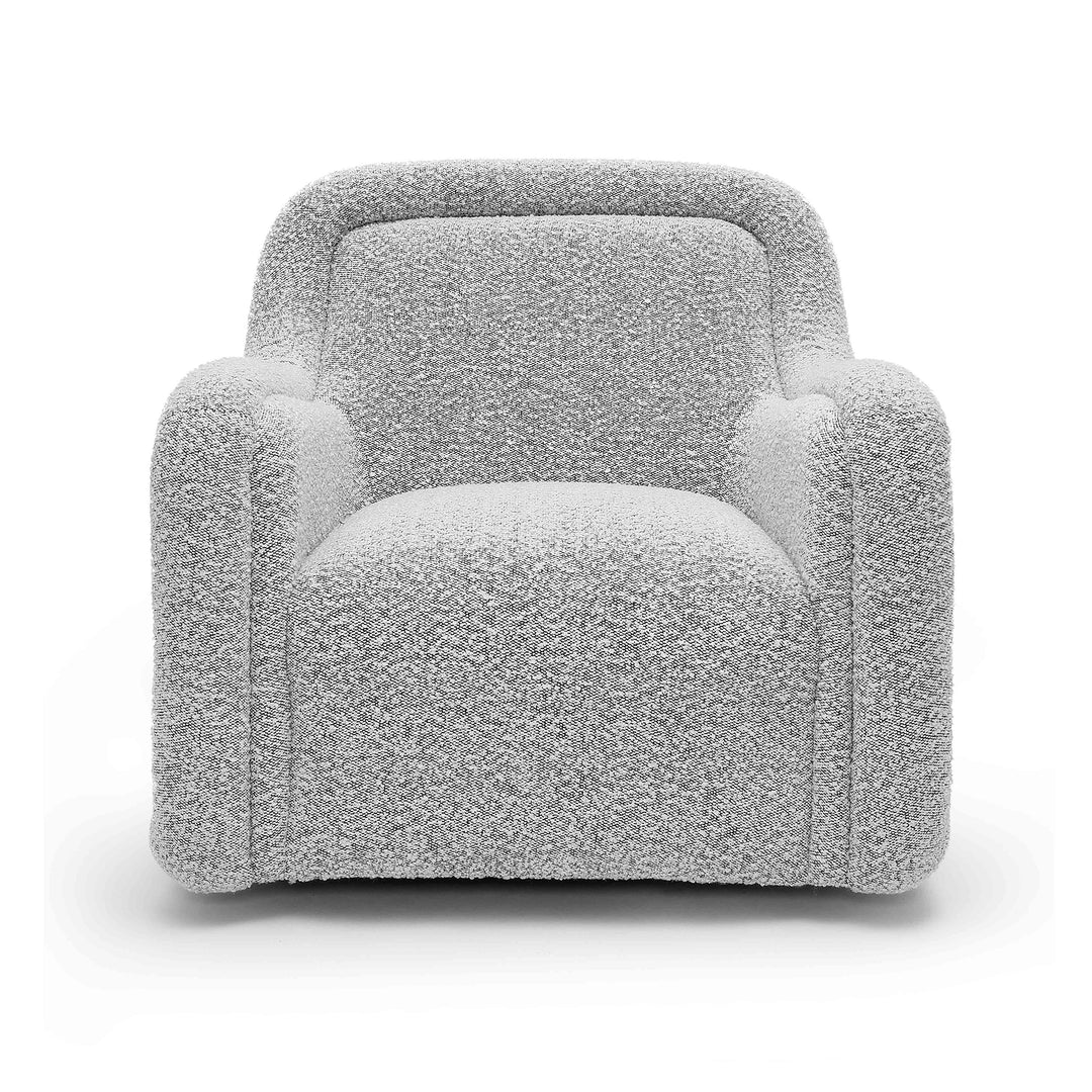 Silla de acento giratoria de bouclé Eze
