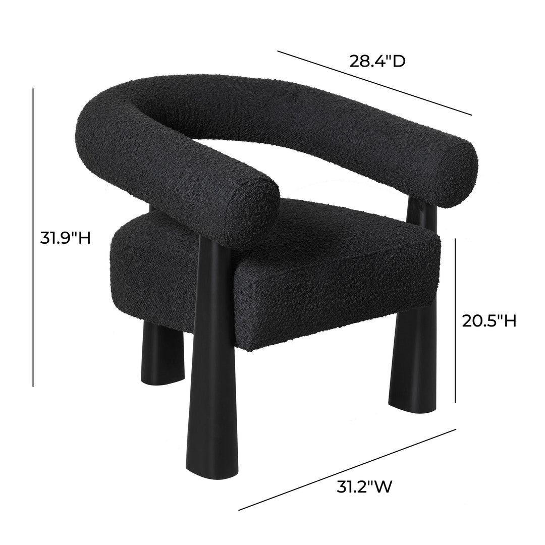 Silla de acento de bouclé Foley