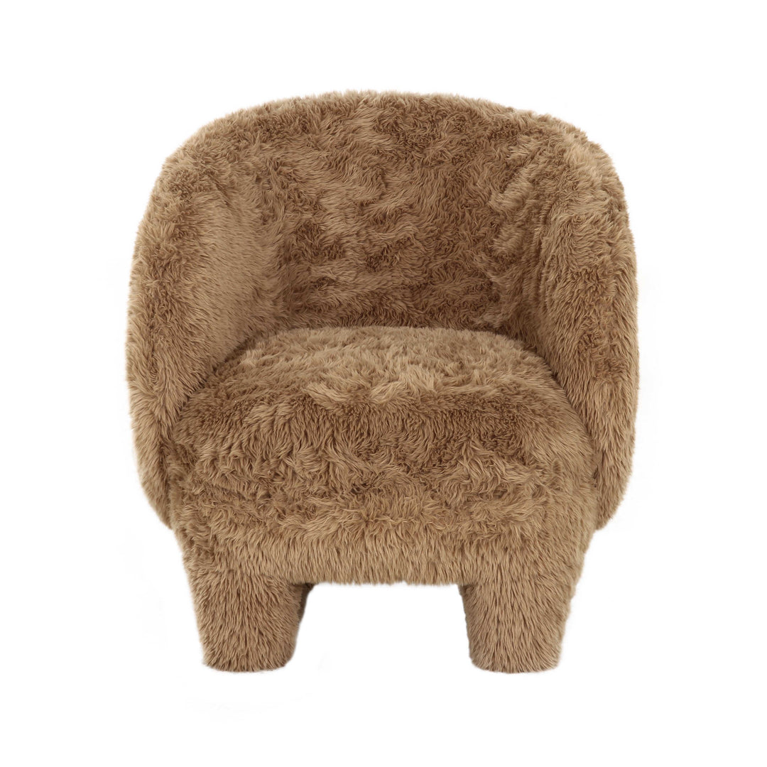 Silla de acento de piel de oveja vegana Olivia