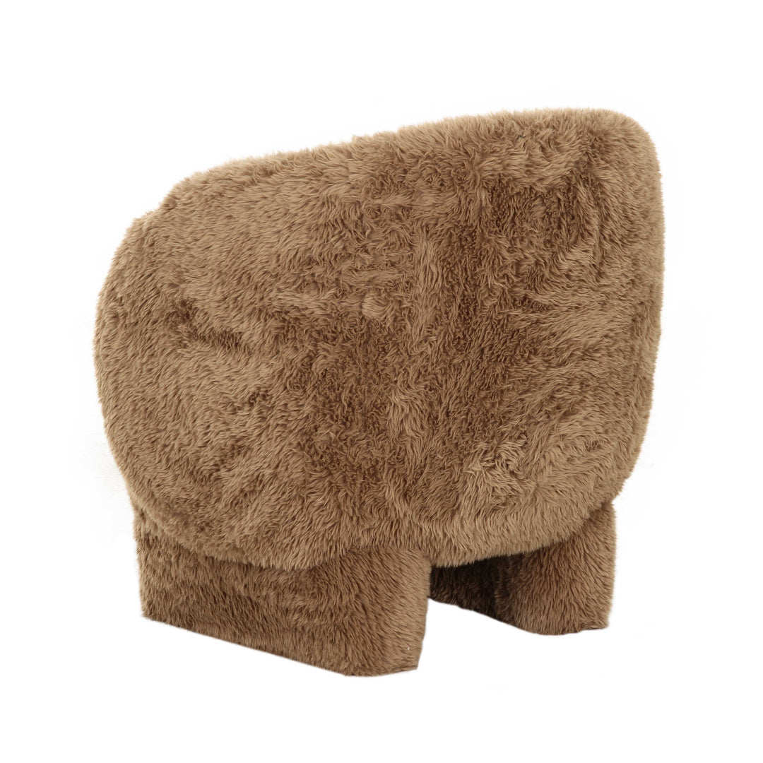 Silla de acento de piel de oveja vegana Olivia