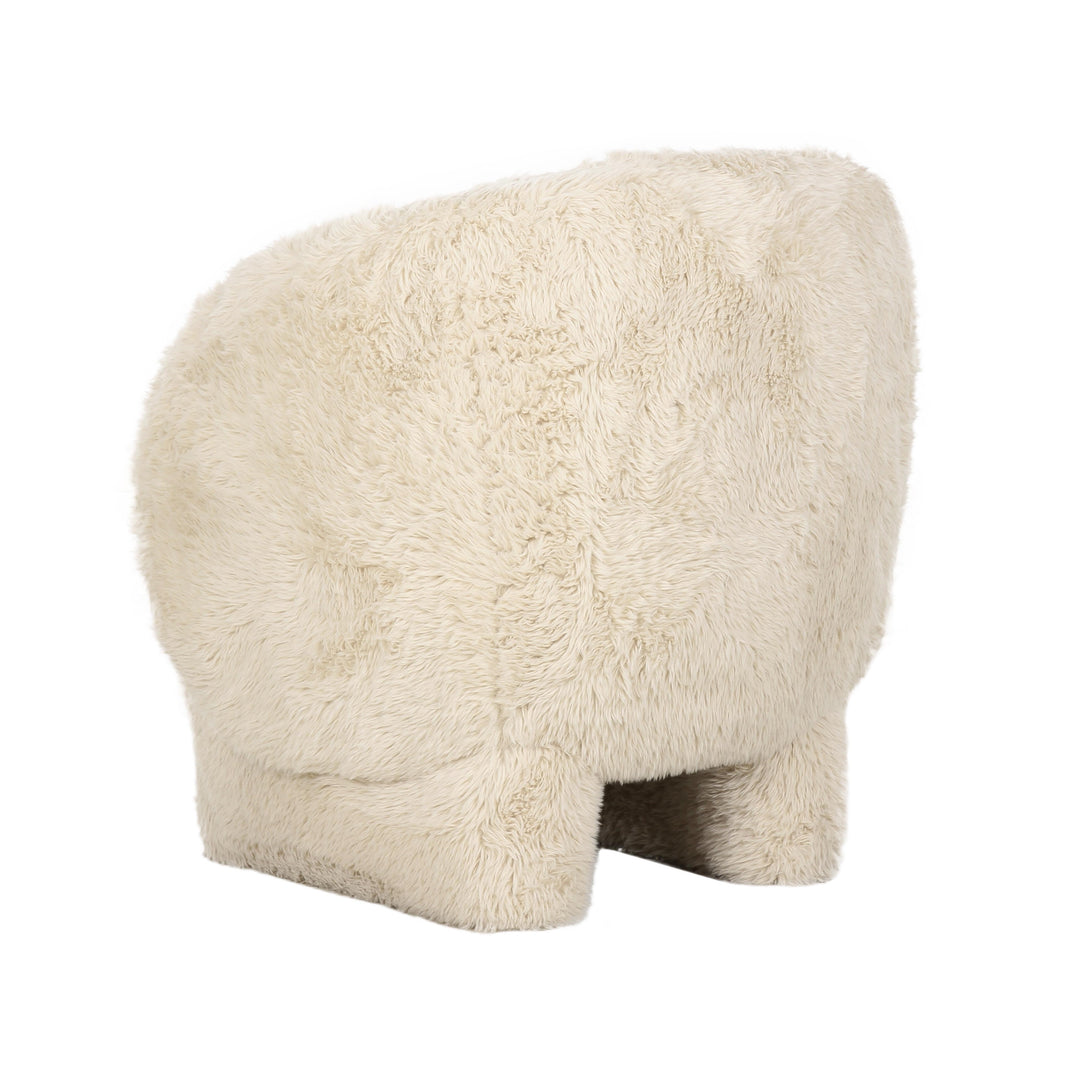 Silla de acento de piel de oveja vegana Olivia