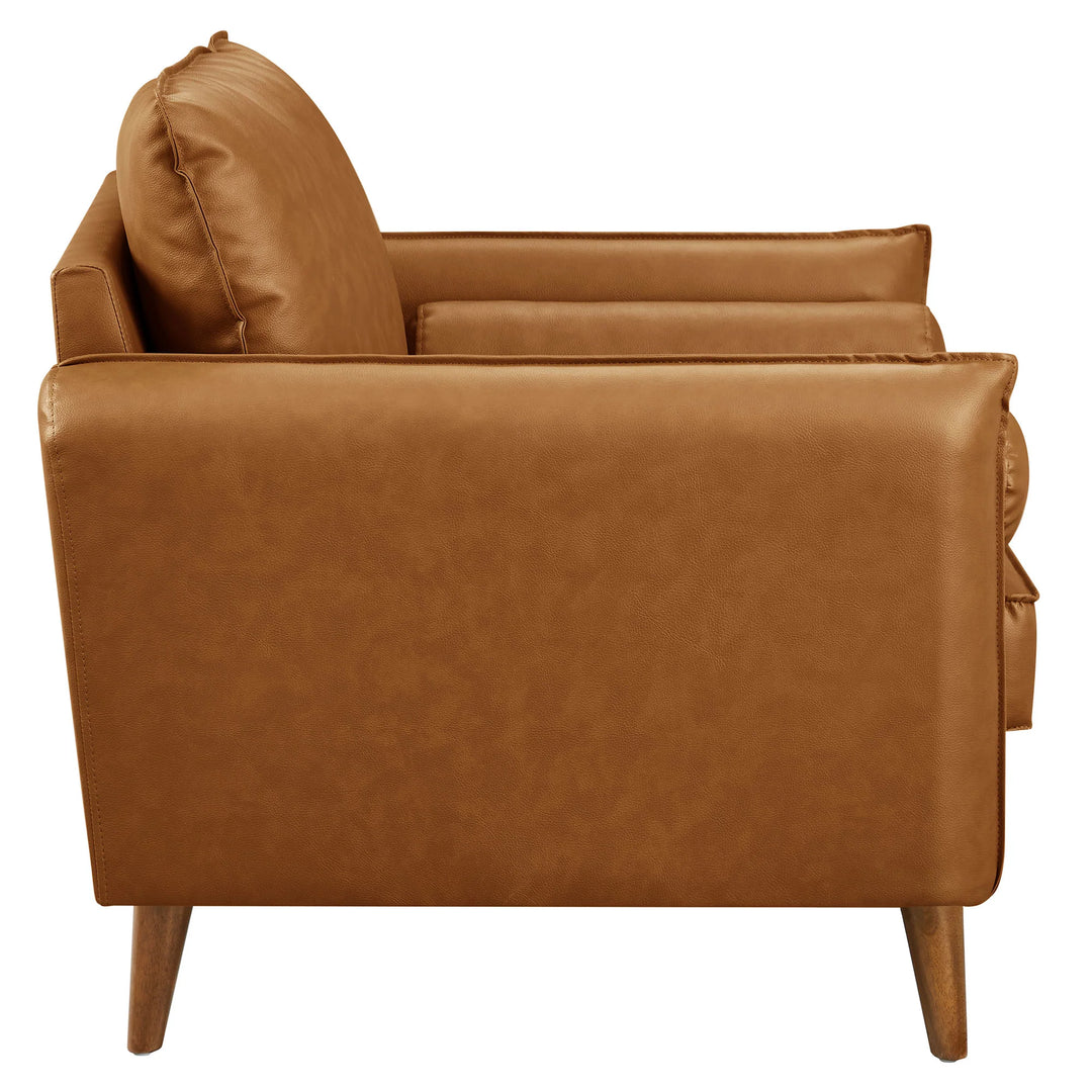Silla de acento de piel vegana Luso