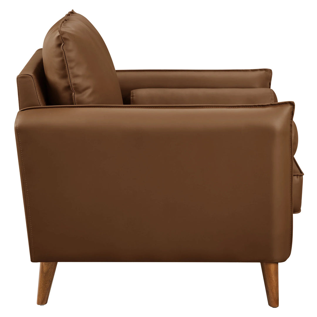 Silla de acento de piel vegana Luso