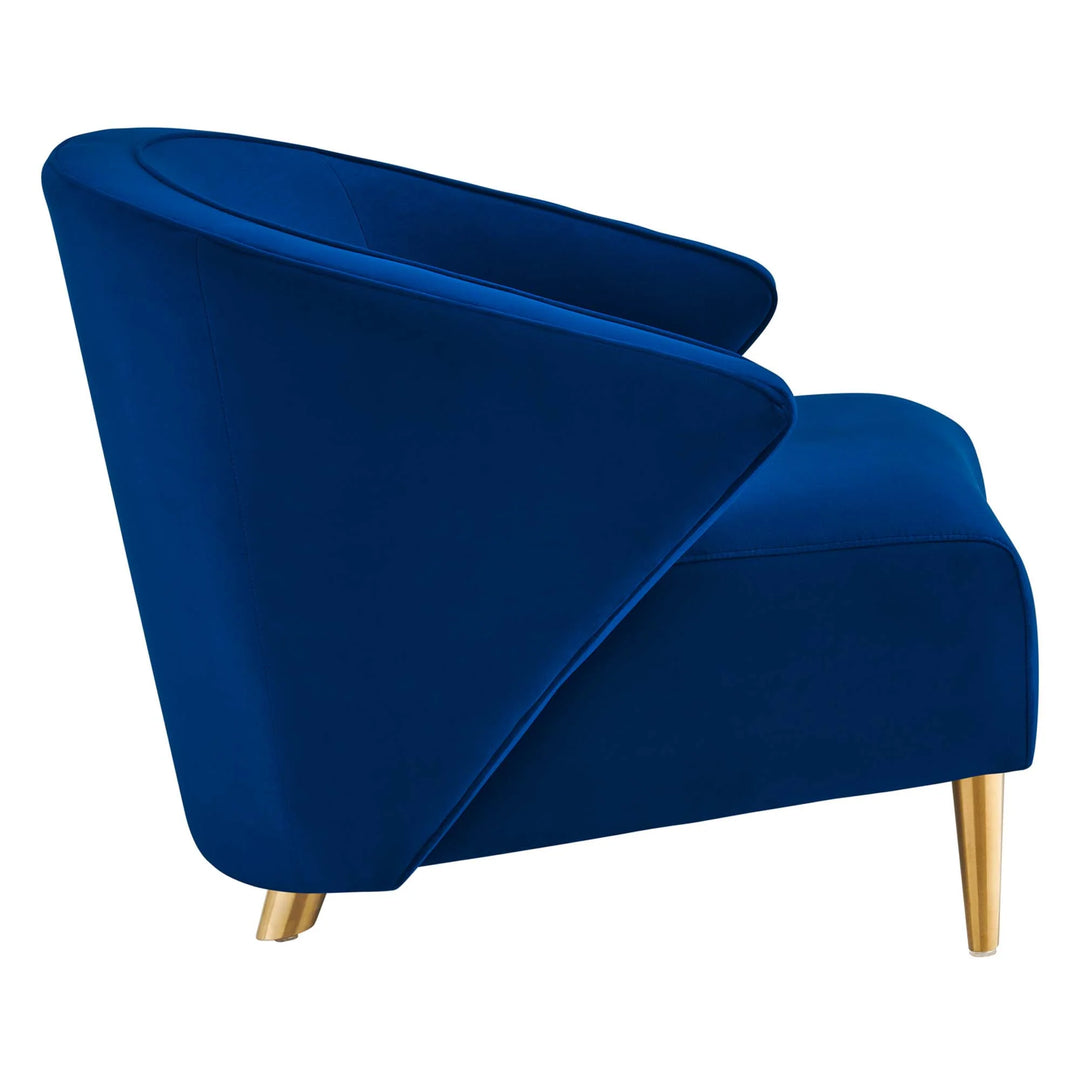 Silla de acento elegante de terciopelo Zim