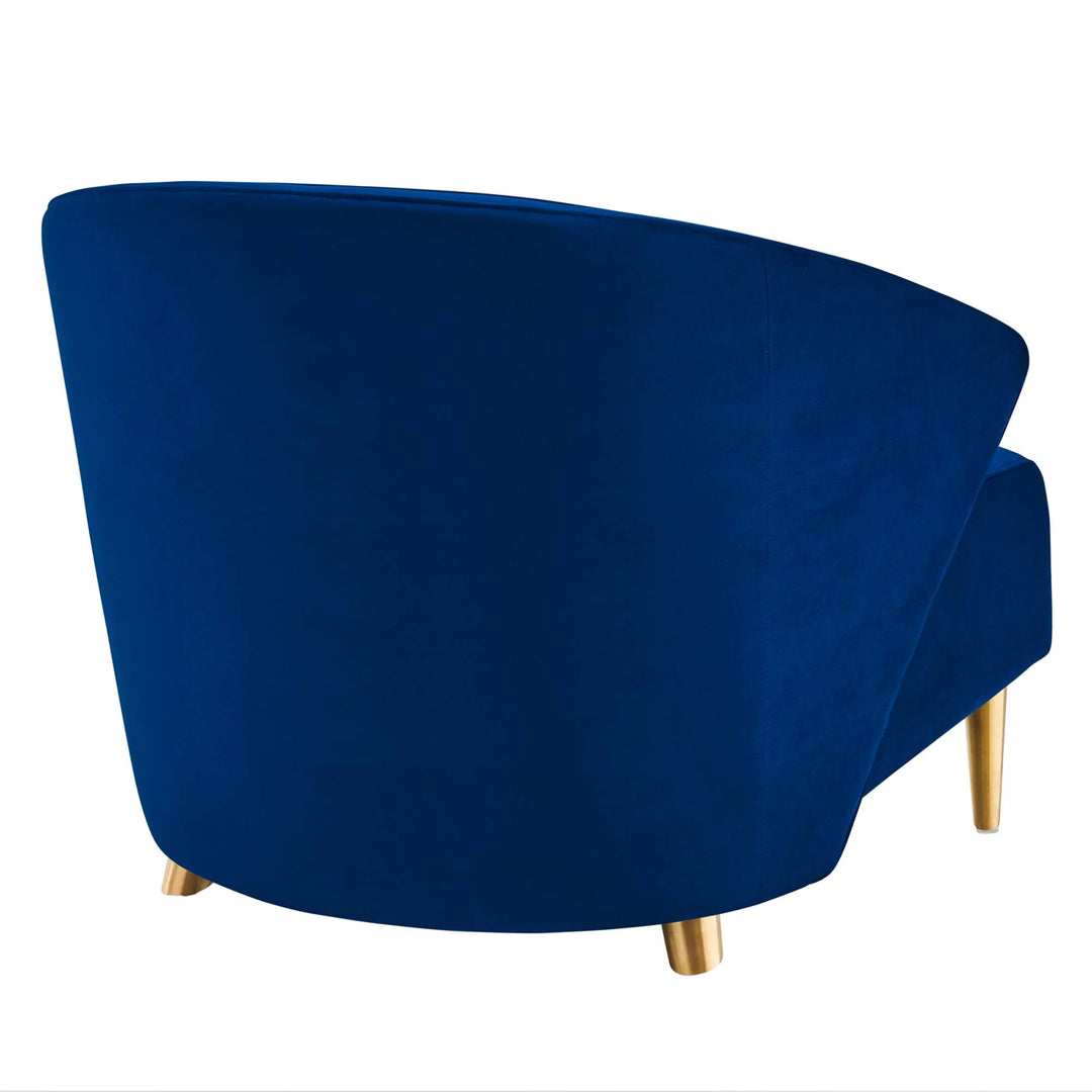 Silla de acento elegante de terciopelo Zim