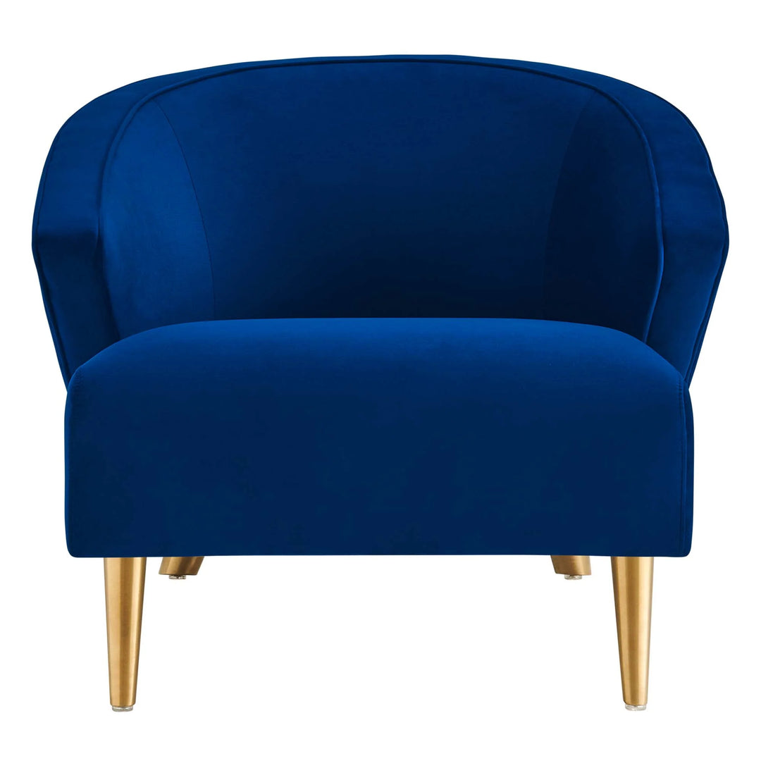 Silla de acento elegante de terciopelo Zim