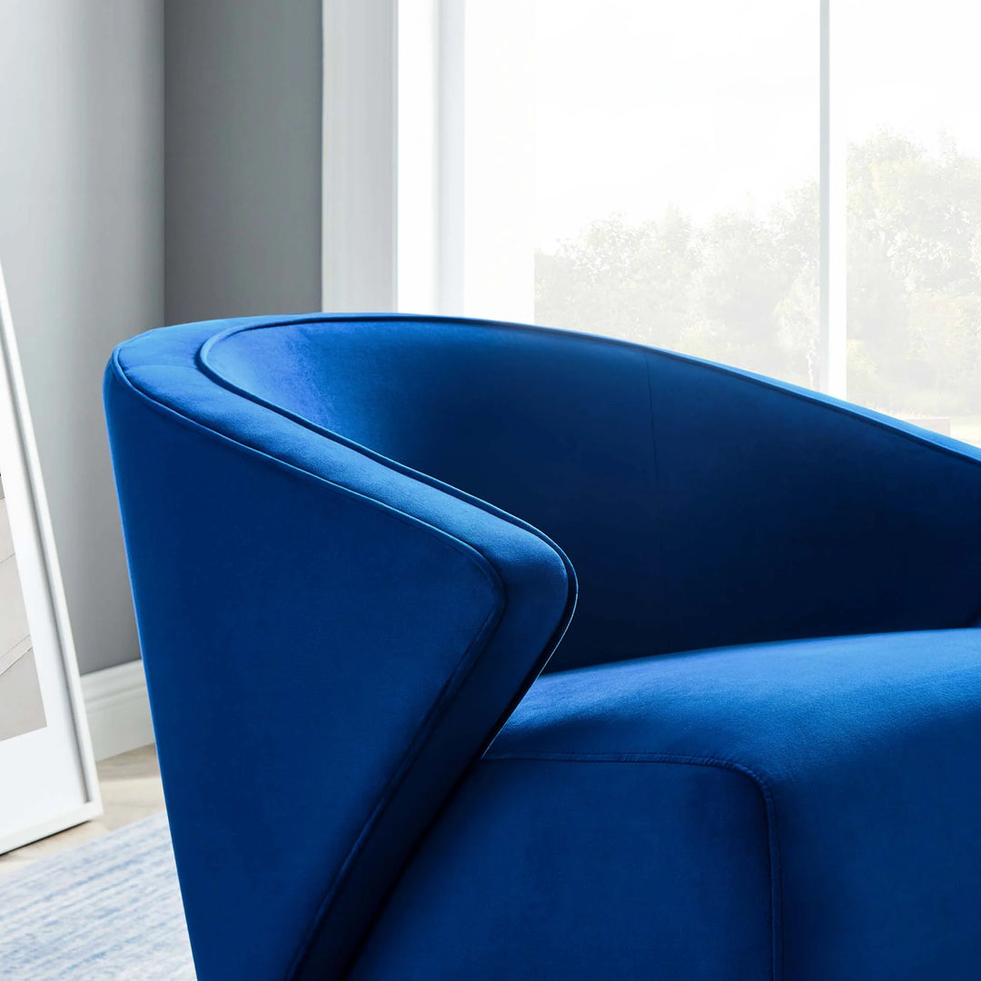 Silla de acento elegante de terciopelo Zim