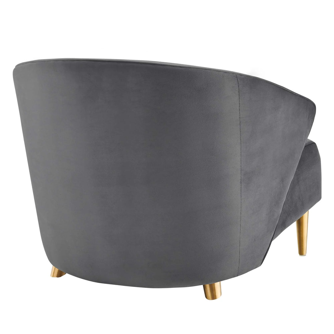 Silla de acento elegante de terciopelo Zim