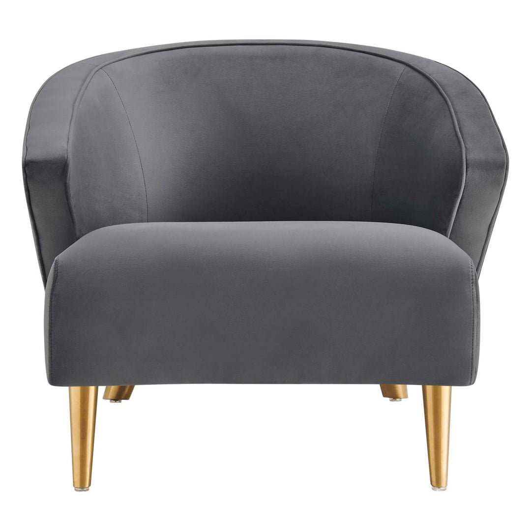 Silla de acento elegante de terciopelo Zim