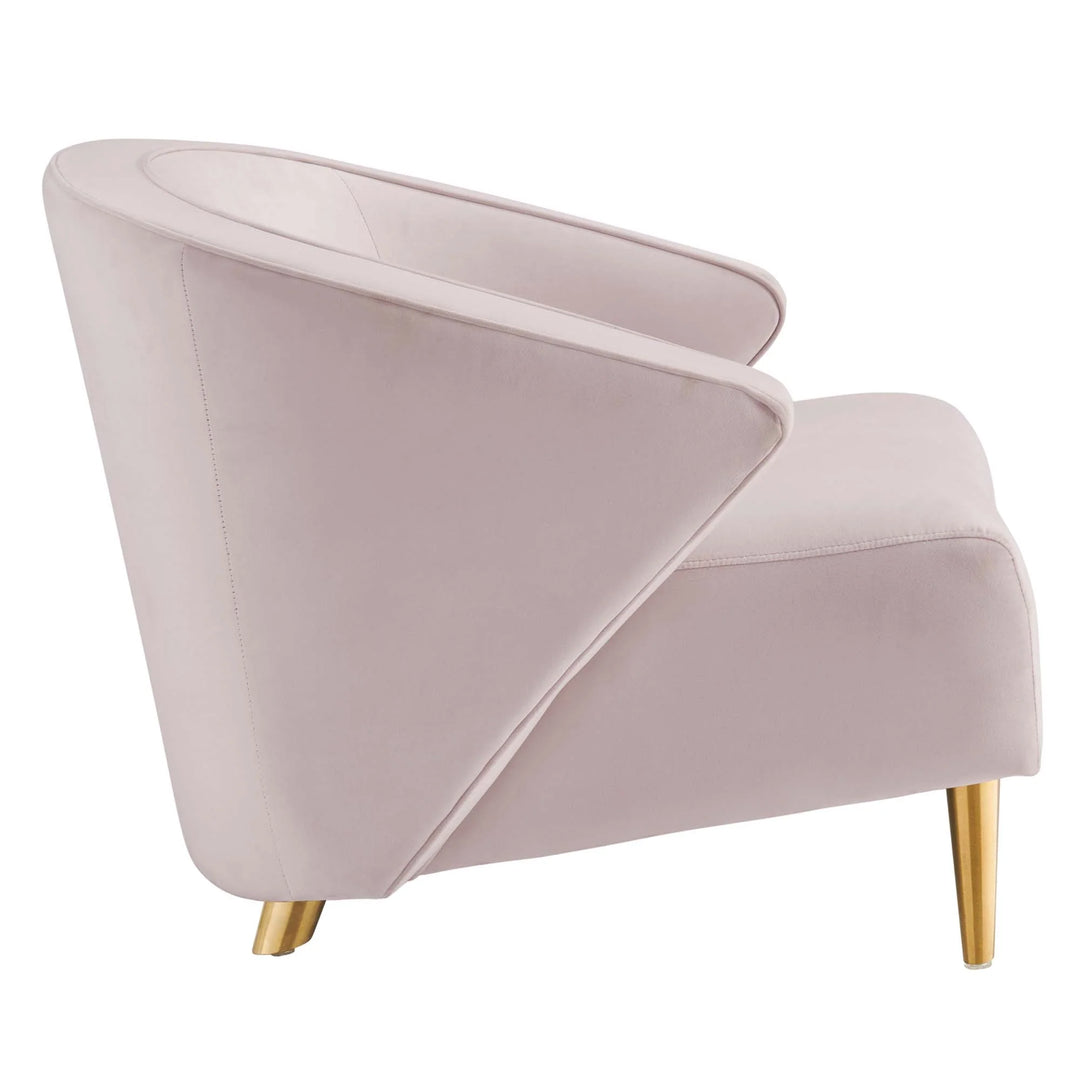 Silla de acento elegante de terciopelo Zim