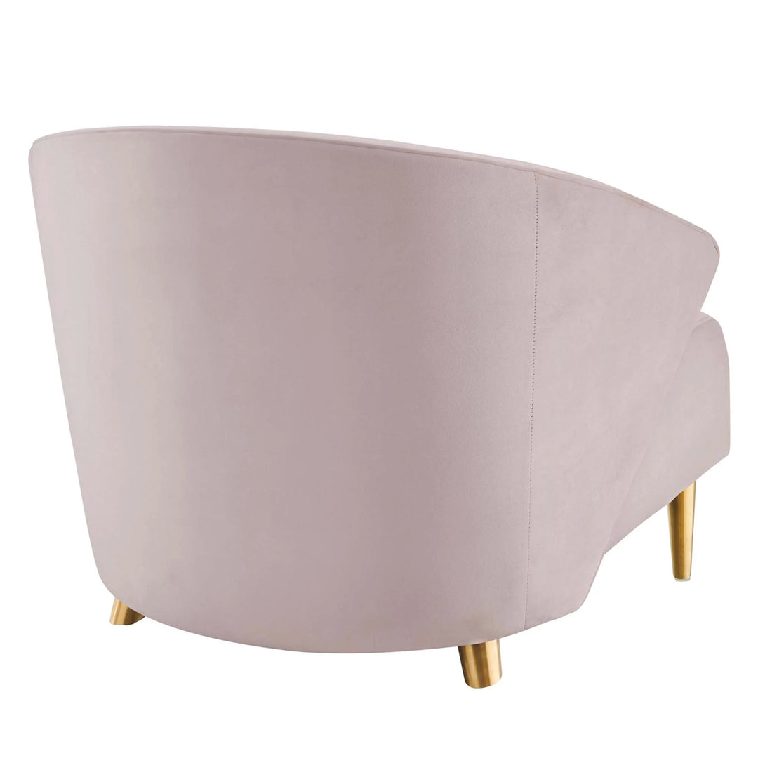 Silla de acento elegante de terciopelo Zim