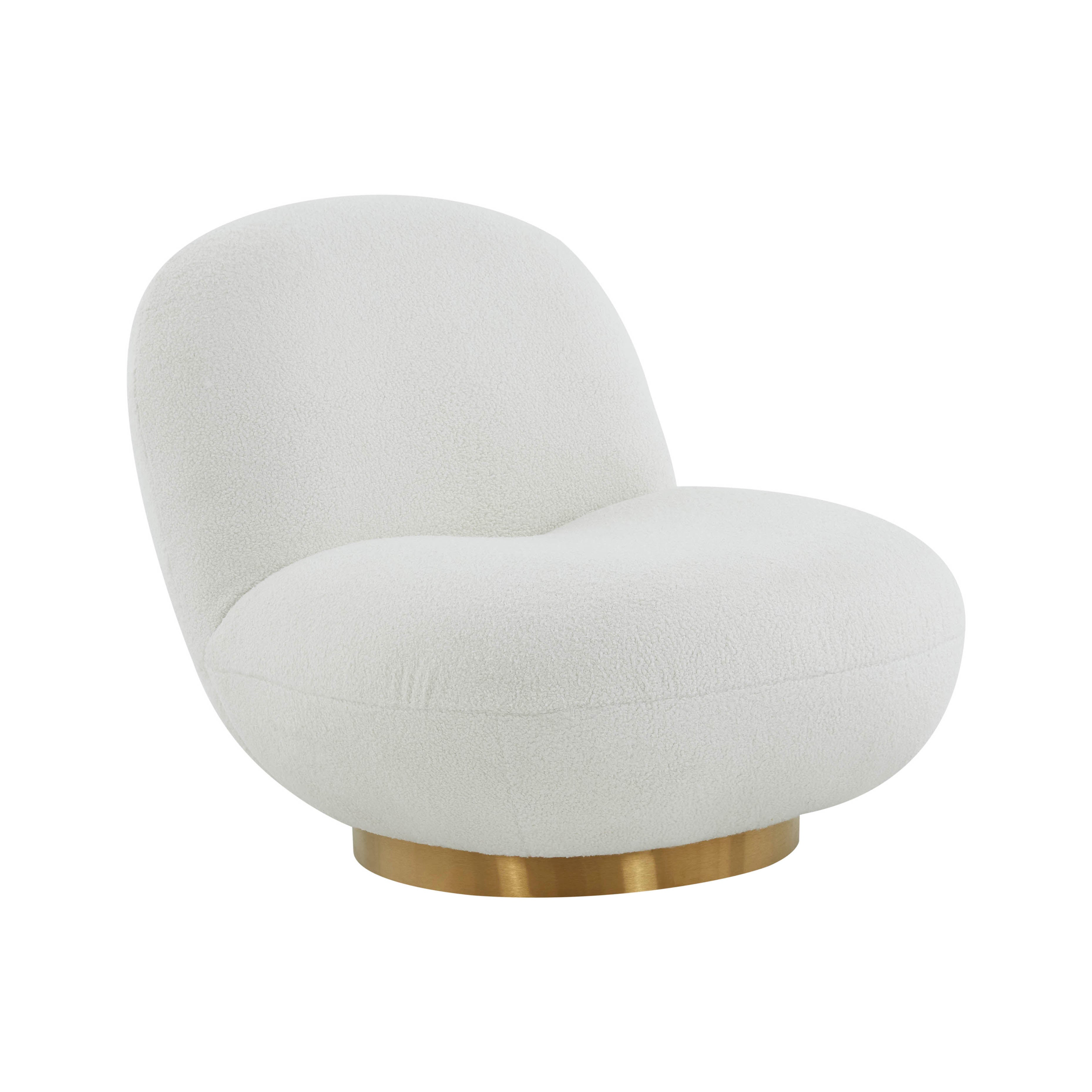 Silla de acento giratoria de Boucle crema Opal.