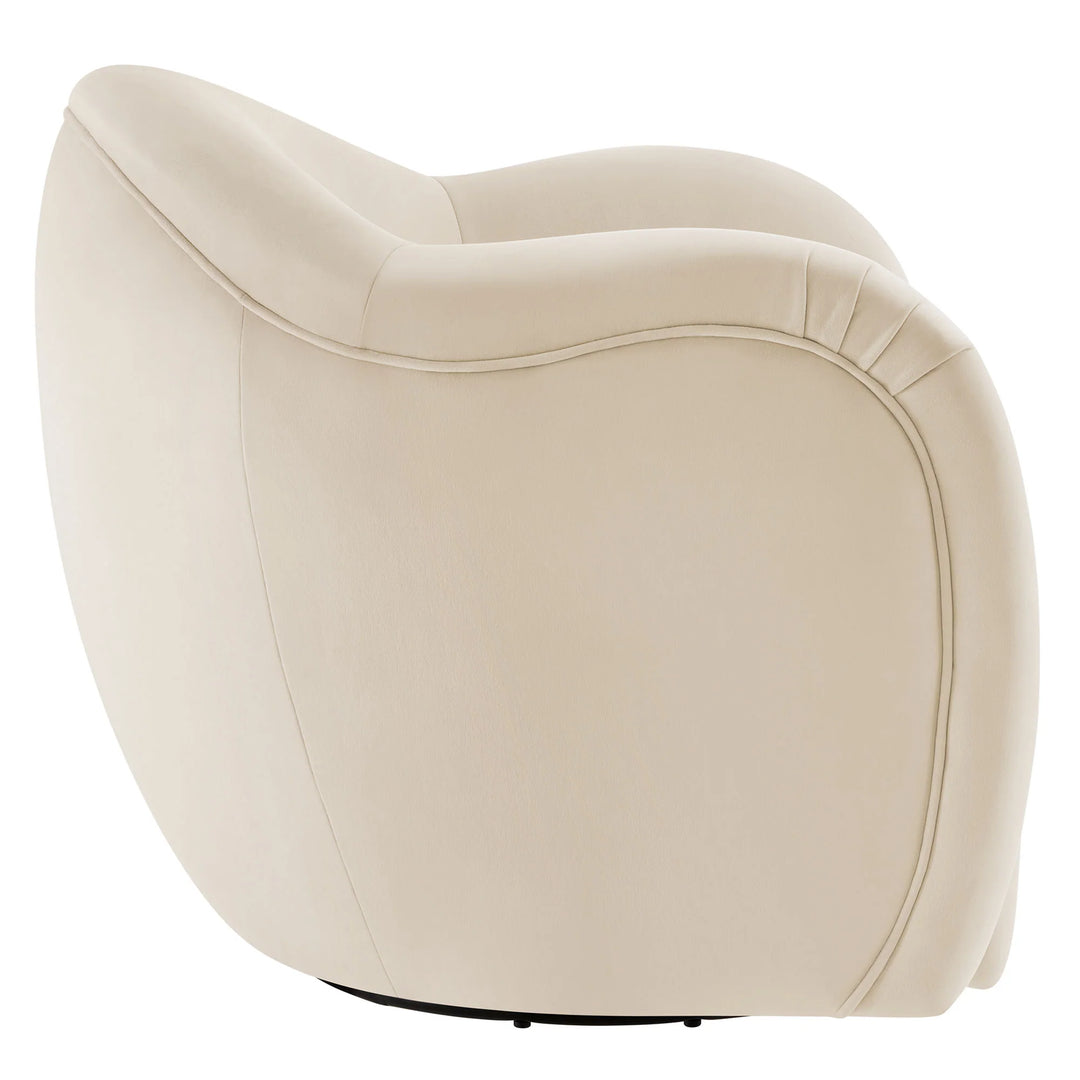 Silla de acento giratoria de terciopelo Noemí