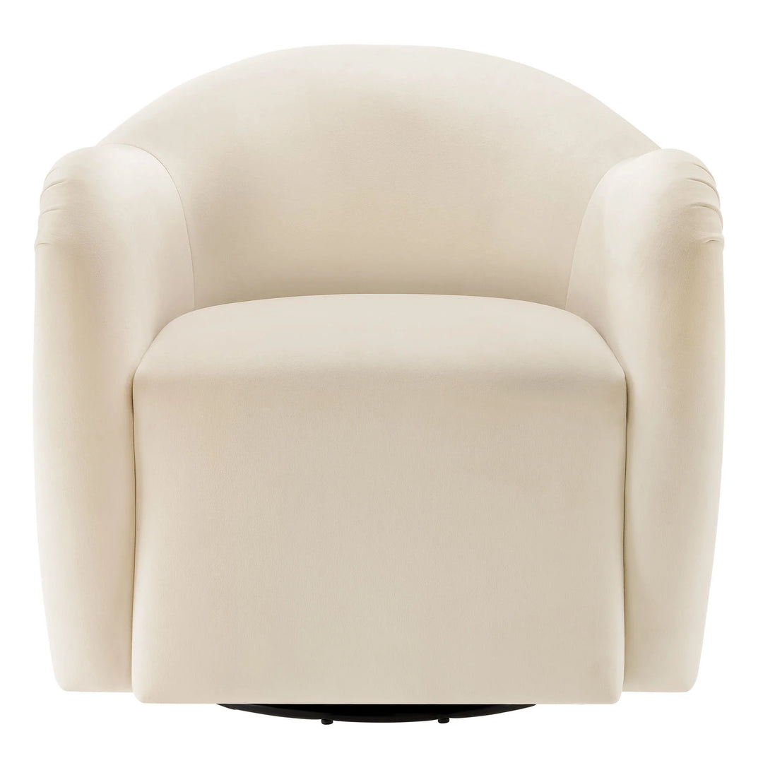 Silla de acento giratoria de terciopelo Noemí