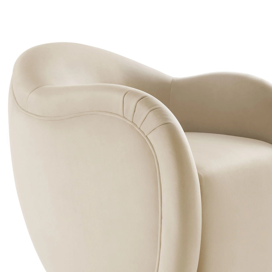 Silla de acento giratoria de terciopelo Noemí