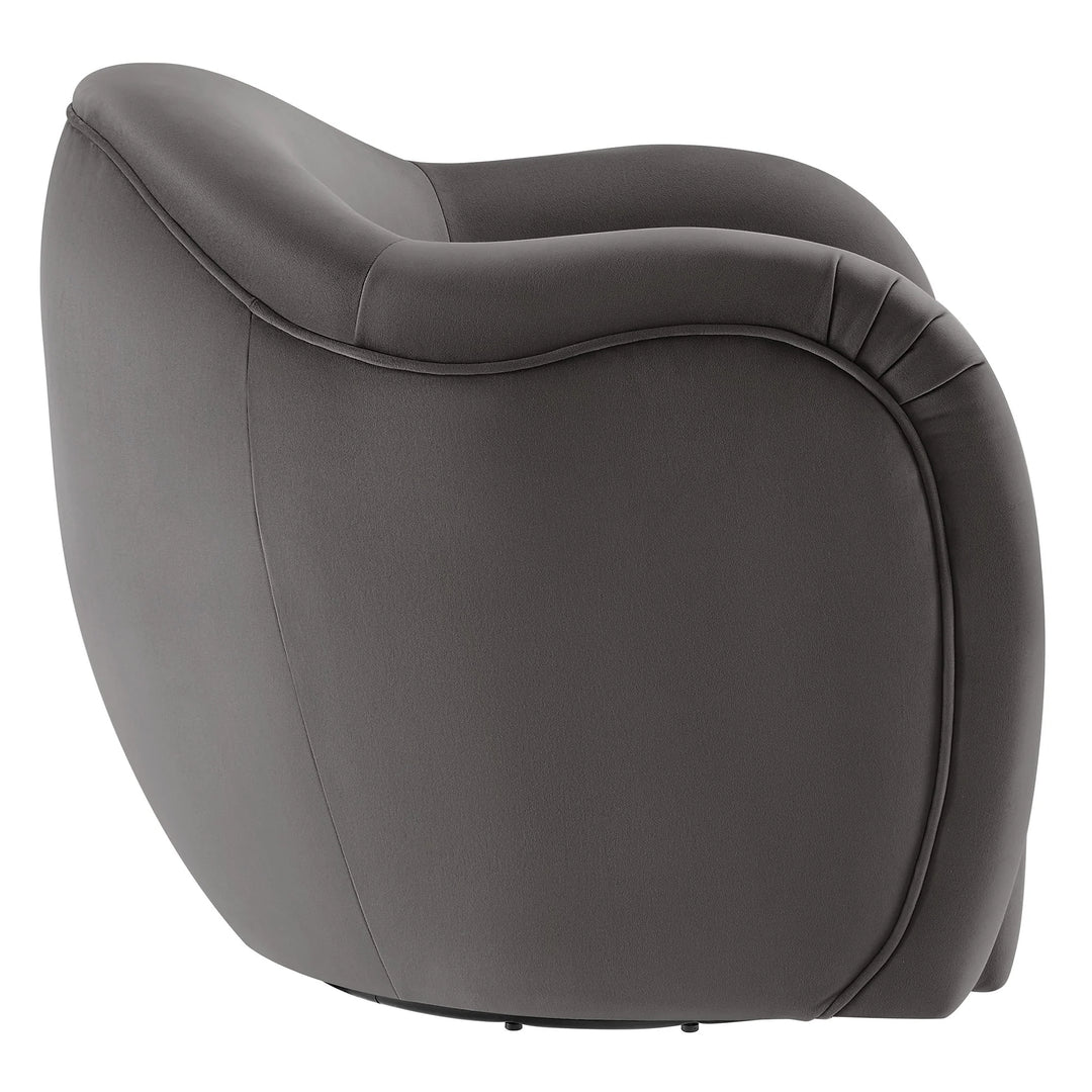 Silla de acento giratoria de terciopelo Noemí